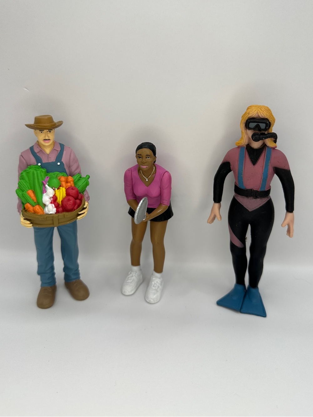 Career Figures - Farmer , Tennis Player , & Diver Educational Inclusive Toys